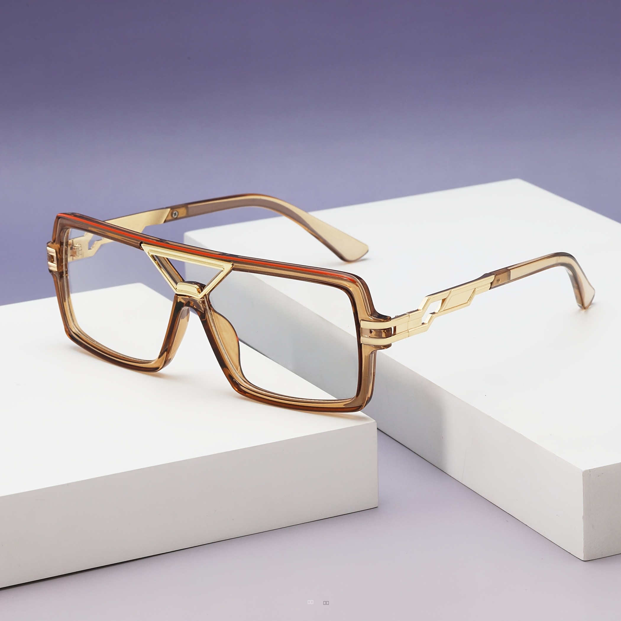 Lunettes Monture Métallique Décoratives Style Vintage Accessoire Mode