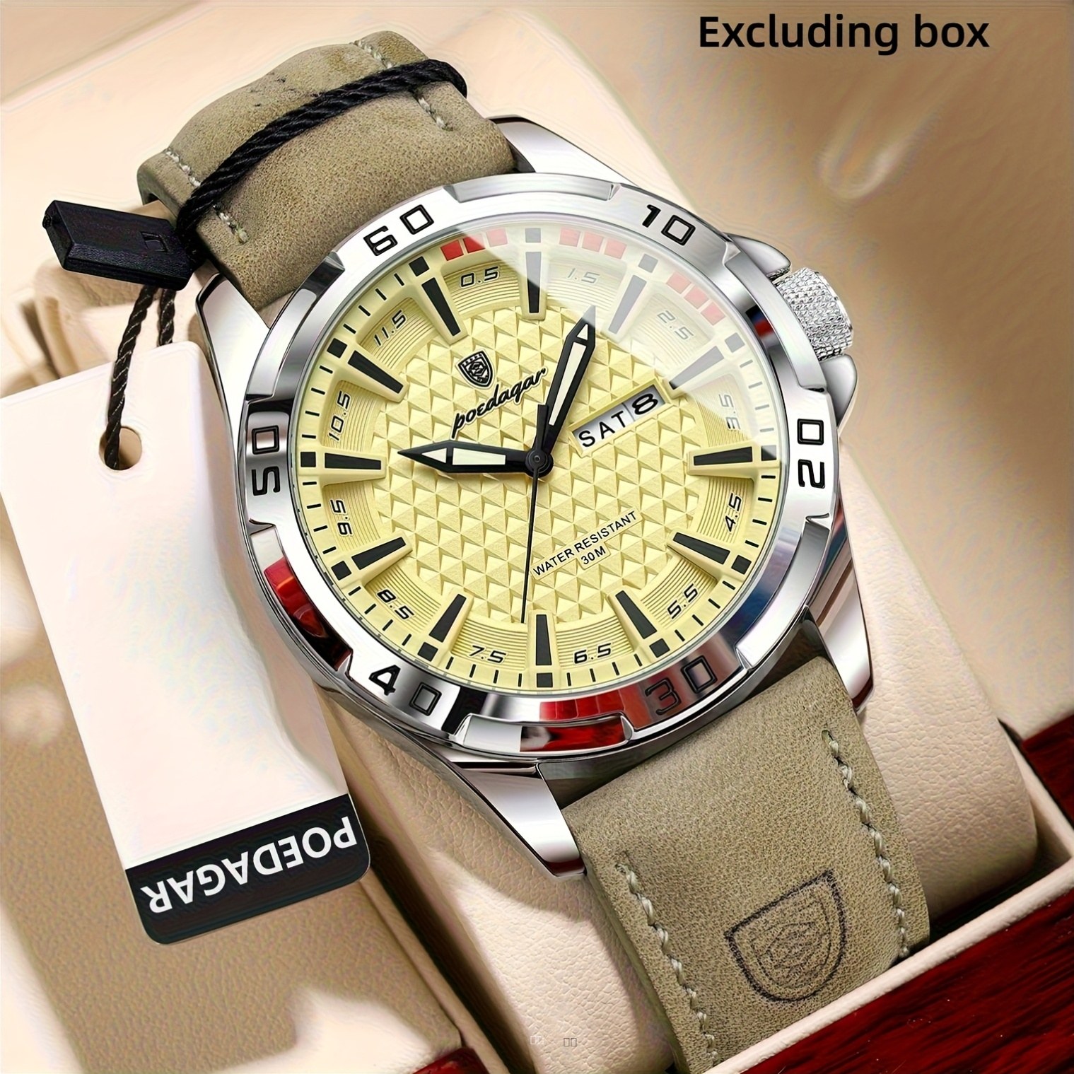 Montre Homme Sport Étanche Quartz avec Calendrier - Cadran Décontracté Multifonction